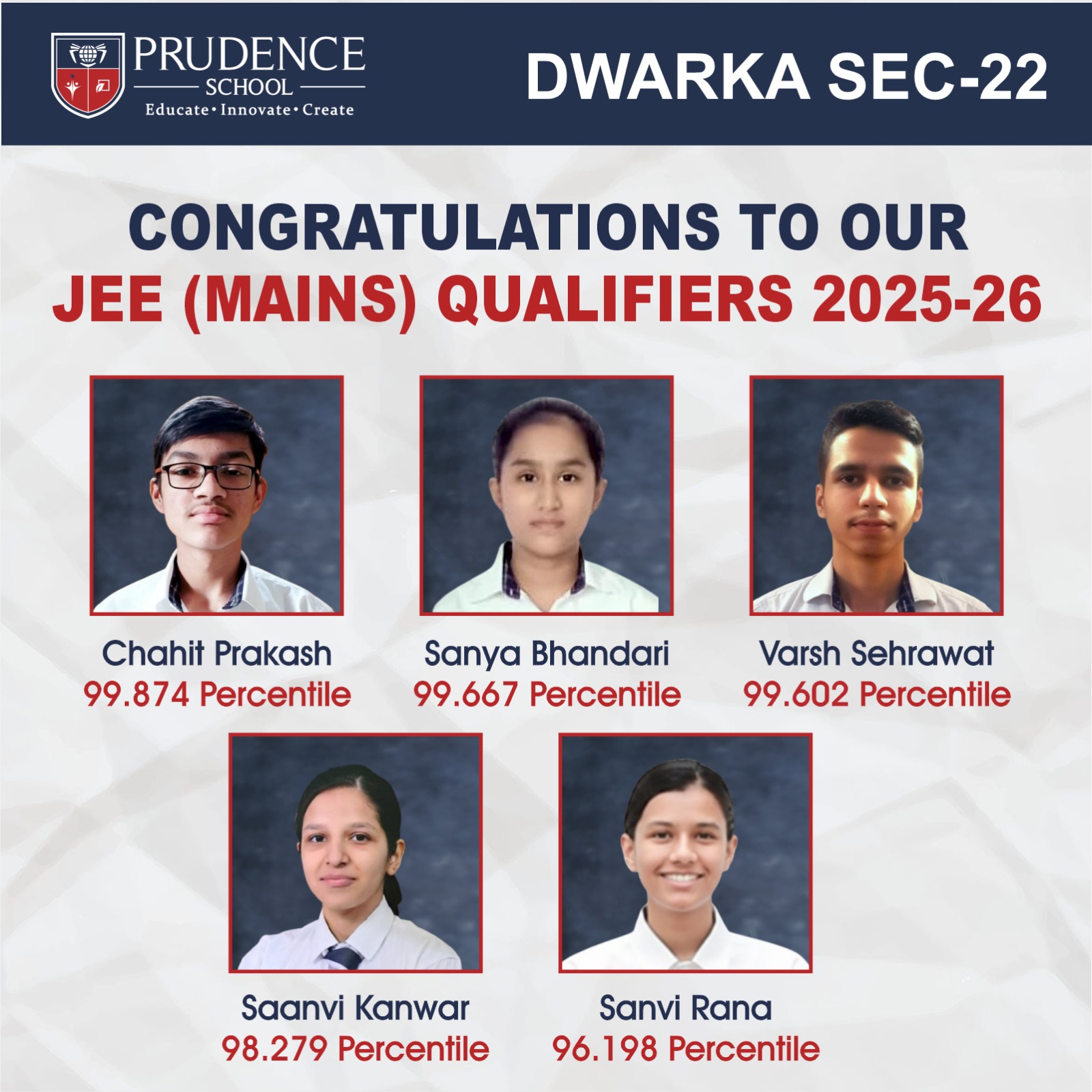 prudence student in jee advance