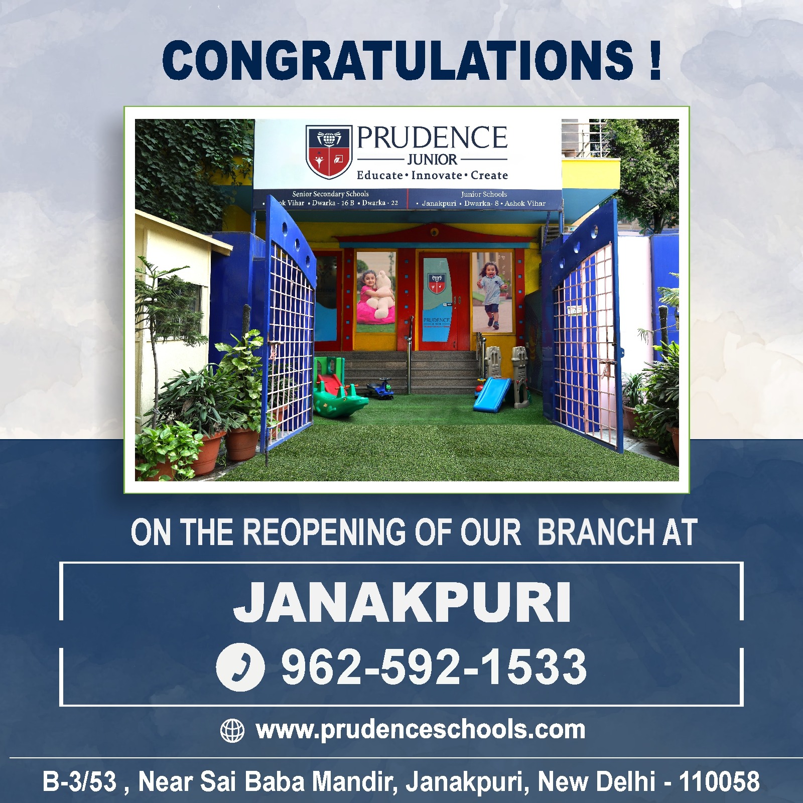 prudence new janakpuri branch